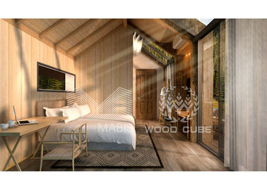1 बेडरूम प्रकार पूर्वनिर्मित लकड़ी के मकान, आधुनिक डिजाइन प्रीफैब लॉग होम्स