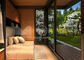 अनुकूलित रंग पूर्वनिर्मित गार्डन हाउस, मिनी पिछवाड़े प्रीफैब लकड़ी केबिन